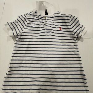 Polo by Ralph Lauren Kids White and Navy Striped Polo